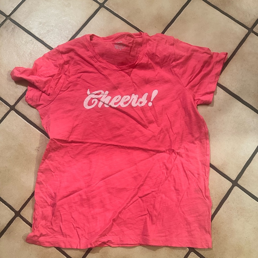 J CREW FACTORY CHEERS TEE NWOT LARGE